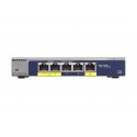 Коммутатор Netgear GS105PE PoE pass-thru, 2xGE PSE, 1xGE PD, 2xGE, управляемый L2